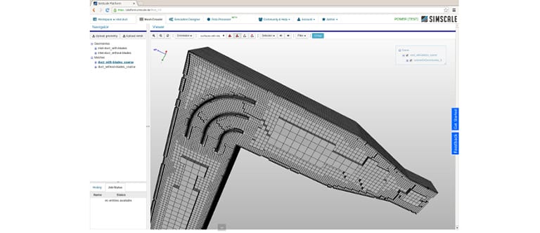 Inlet duct mesh with SimScale