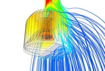 CFD showing LED heat dissipation