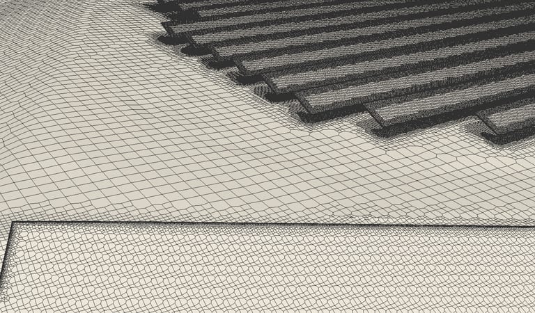 mesh of the solar panels geometry