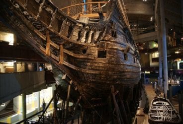 vasa ship on display in stockholm