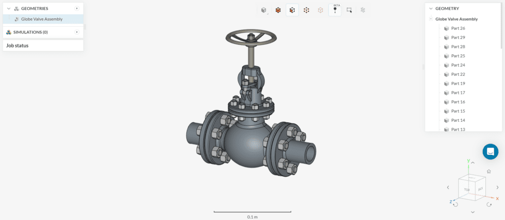 cad model imported to workbench