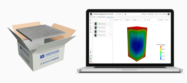 insulated shipping box simulation for cold chain thermal management