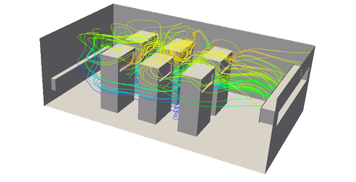 cooling methods using CFD and simscale