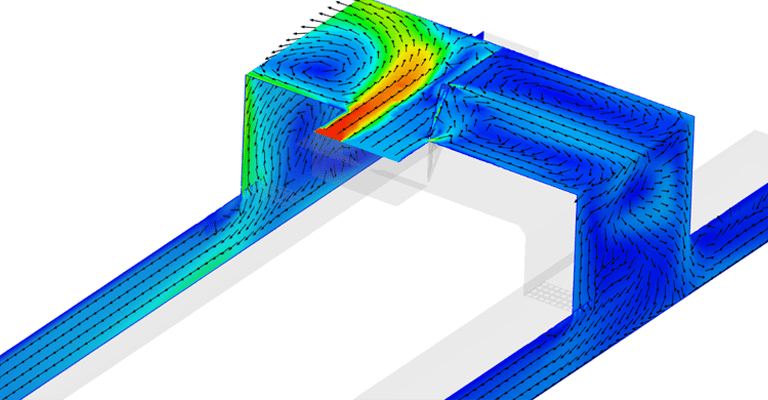 velocity plots for air movement 