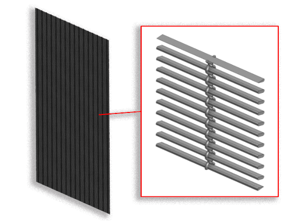 microlouvre screen cad model