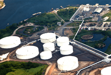 tank farm Ariel view