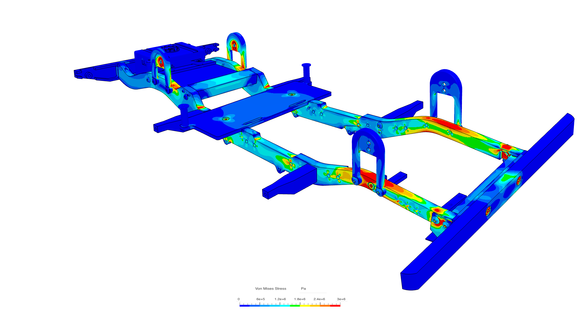 Aluminum Car Chassis FEA image