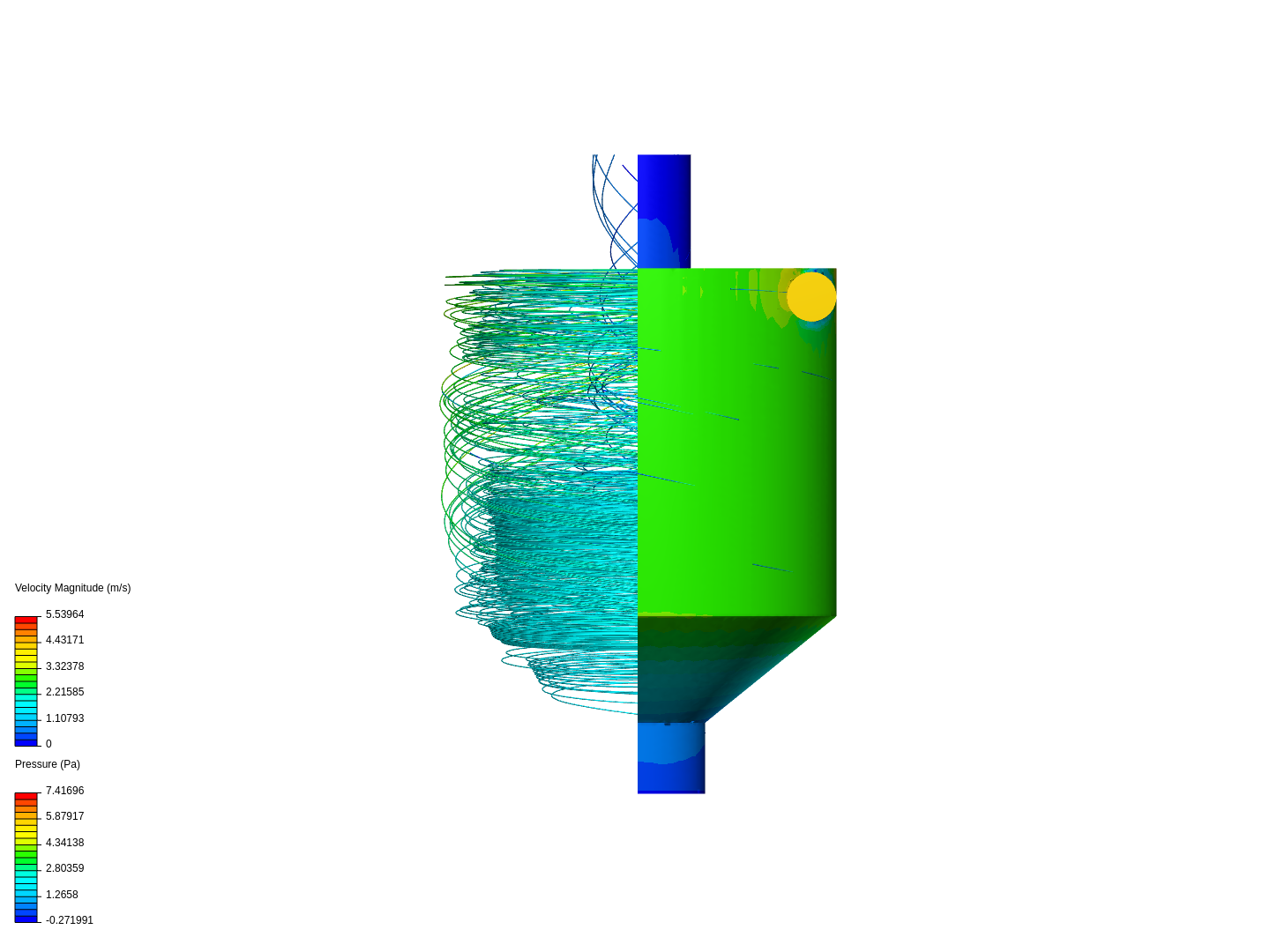 Turbulent Flow through a Cyclone Separator image